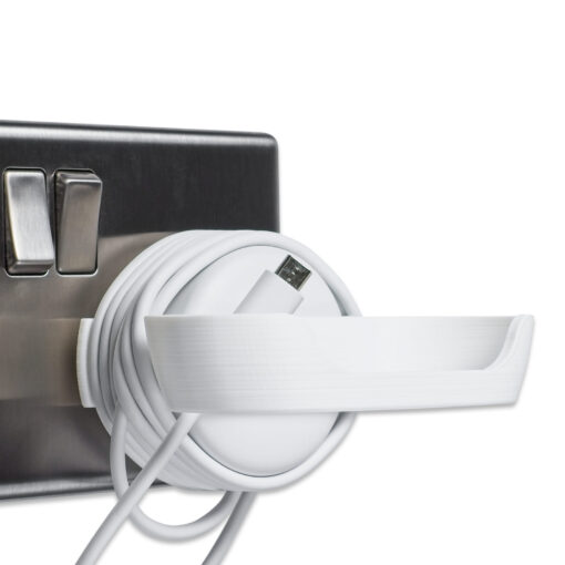 Power plug mount for Google Home Mini side - Full, White