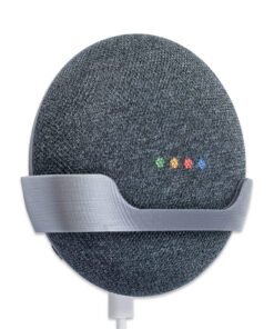 Wall mount for Google Home Mini profile with device - Full, Silver Grey