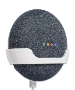 Wall mount for Google Home Mini profile with device - Full, White