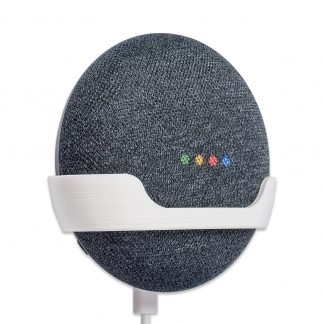 Wall mount for Google Home Mini profile with device - Full, White